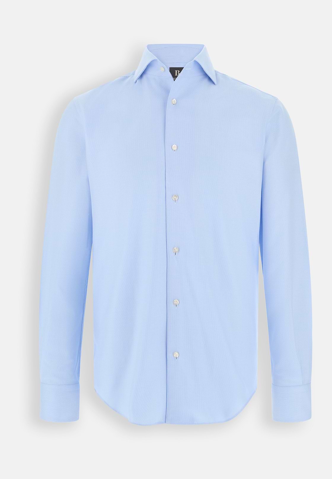 Shirt in Cotton Dobby Regular Fit, Light Blue, hi-res, 7