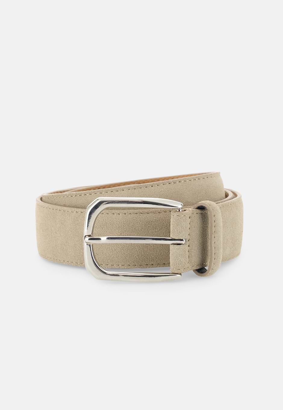 Suede Leather Belt, Sand, hi-res
