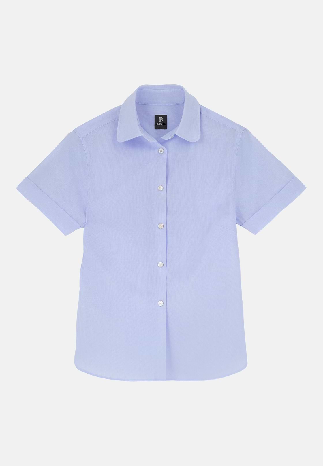 Camicia A Righe In Cotone Regular Fit, Azzurro, hi-res, 5