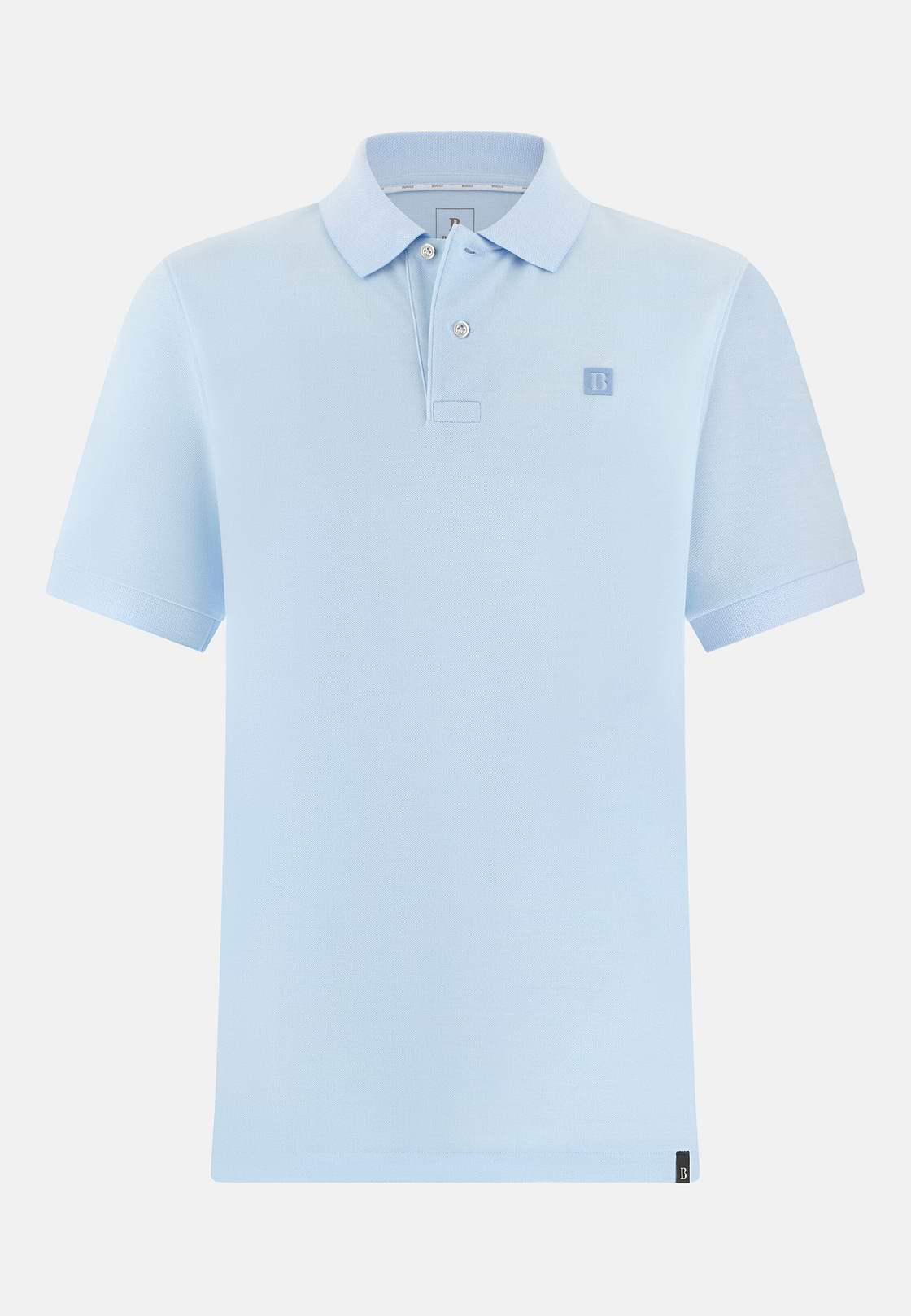 Polo In Pique Di Cotone Oxford, Azzurro, hi-res, 5