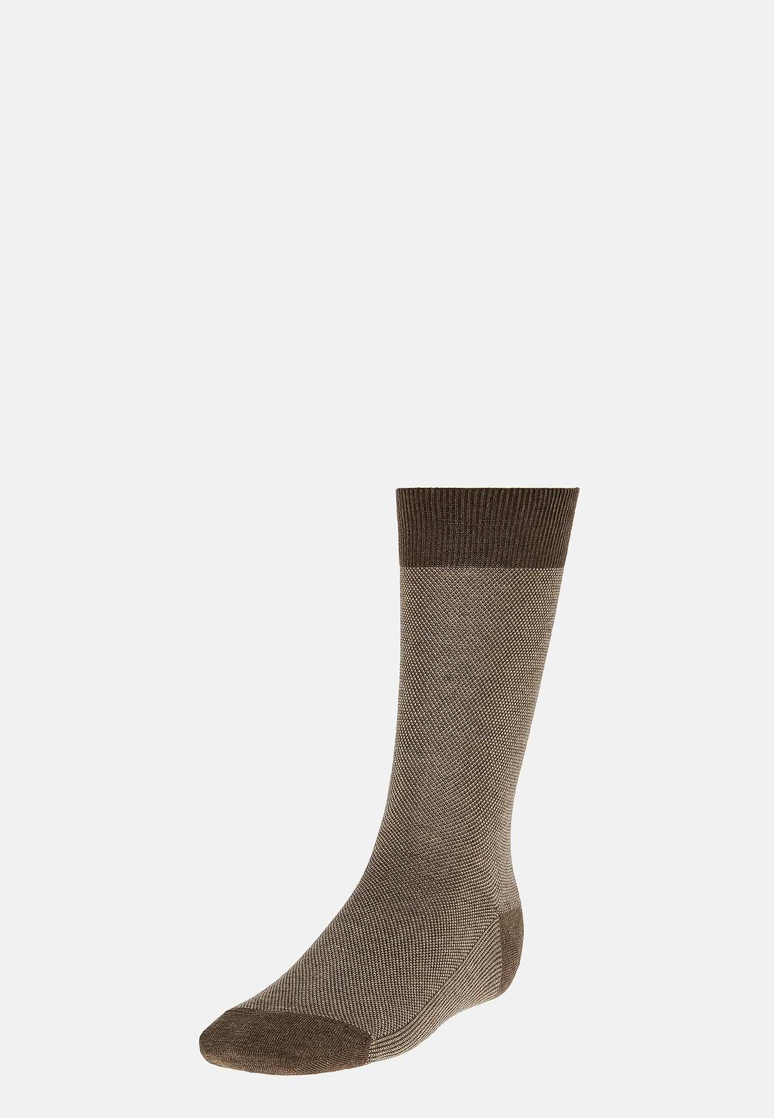 Oxford Cotton Socks In Organic Cotton, Brown, hi-res