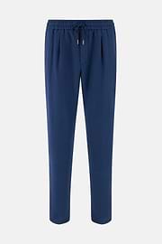Pantalon City En Lin, Bleu, thumb, 5