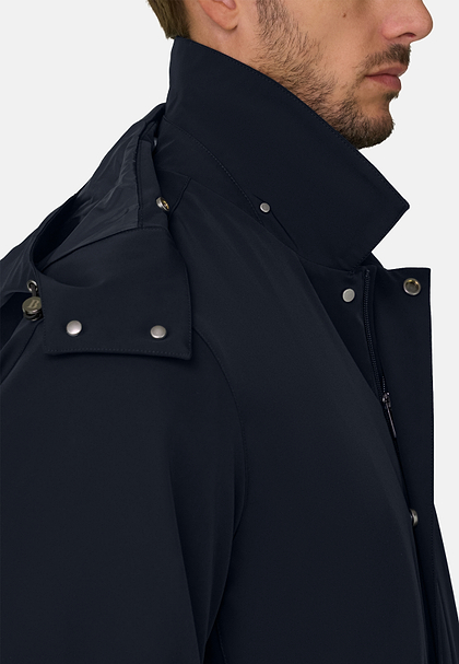 B Travel Technical Nylon Raincoat, Navy blue, hi-res