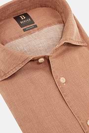 Regular Fit Linen Shirt, Rot, hi-res