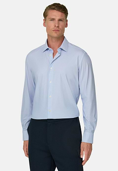 Shirt Micro Patterned Stretch Nylon Slim Fit B Tech