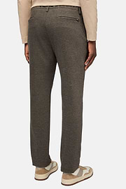 Broek van een mix van stretch vicose en nylon, Brown, hi-res