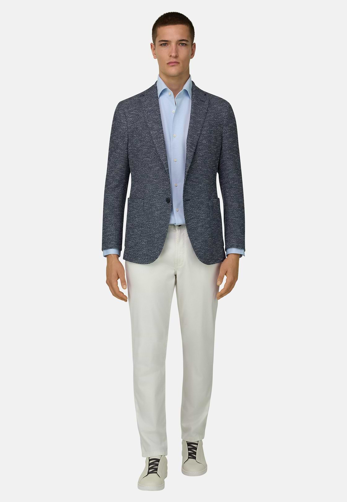 Giacca Resca In Misto Cotone, Navy, hi-res, 2