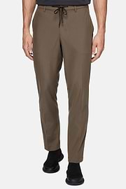 Pantalon Ergonomic En Nylon Indémaillable B Tech, Taupe, hi-res