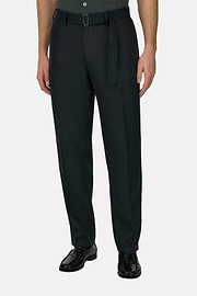 Linen Pants, Black, thumb, 2