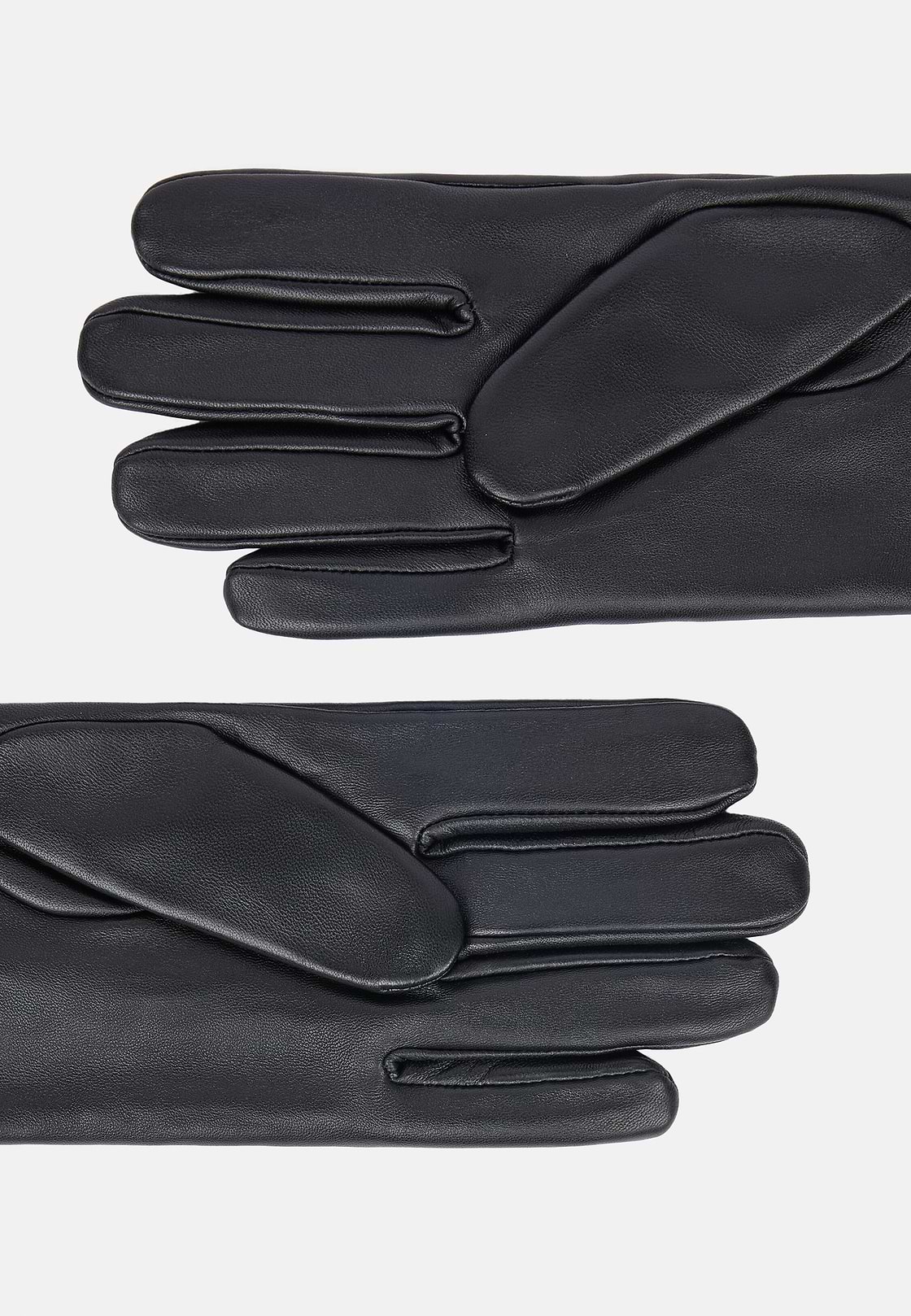 Leather Gloves, Black, hi-res