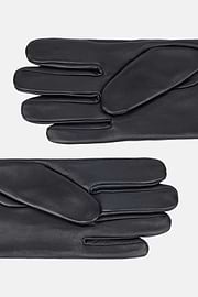 Leather Gloves, Black, hi-res