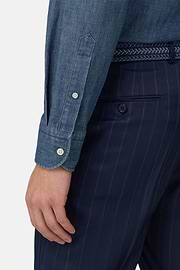 Denim-Hemd Aus Baumwolle Regular Fit, Blau, thumb, 4