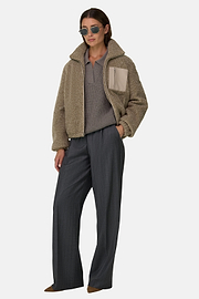 Teddy Bomber Full-Zip, Beige, thumb, 2