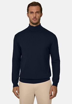 Merino Wool Polo Neck Jumper