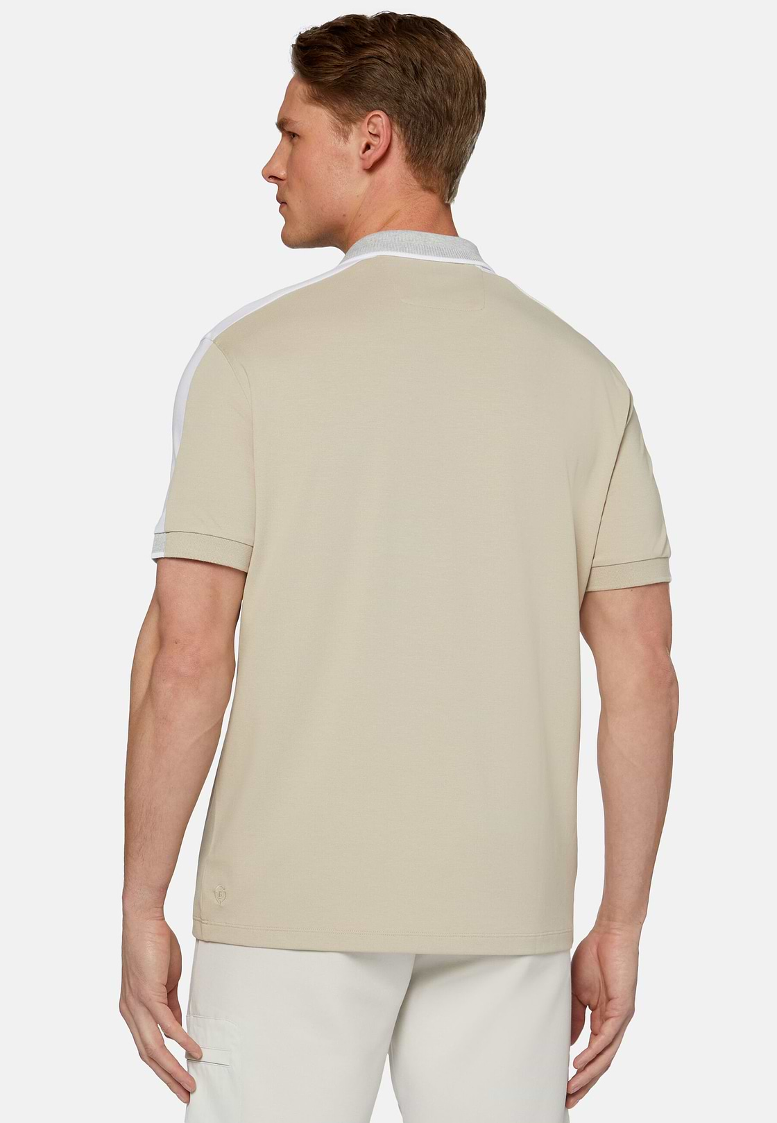 High-Performance Piqué Polo Shirt, Beige, hi-res