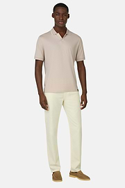 S.Cafè® High-Performance Piqué Polo Shirt, Sand, hi-res
