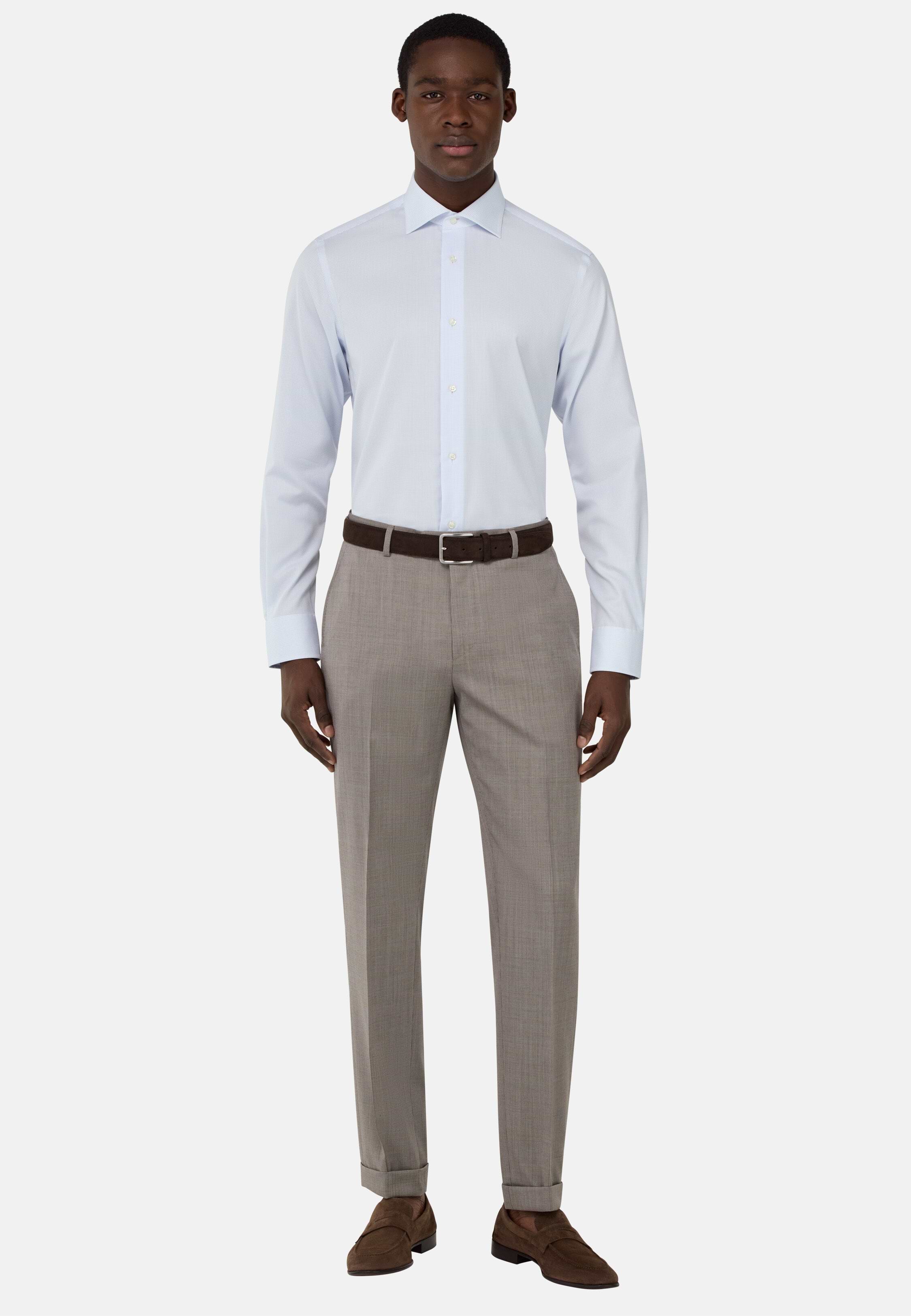 【IFYOUWANT】Masculine Pigment MTM Chemise À Carreaux En Coton Slim Fit Homme | Boggi Milano