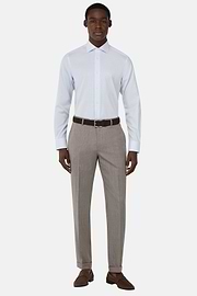 Chemise À Carreaux En Coton Slim Fit, Bleu clair, hi-res