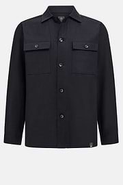 Cotton Overshirt, Navy blue, hi-res