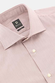 Camicia A Righe In Cotone Regular Fit, Burgundy, thumb, 5