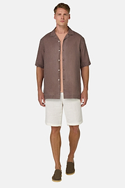 Regular Fit Linen Shirt, Taupe, hi-res