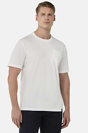 Cotton Jersey T-Shirts with Breast Pockets, White, hi-res