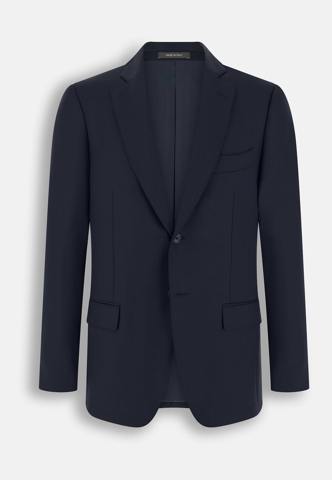 Suit Pinstripe in S130 Wool, Navy blue, hi-res, 7