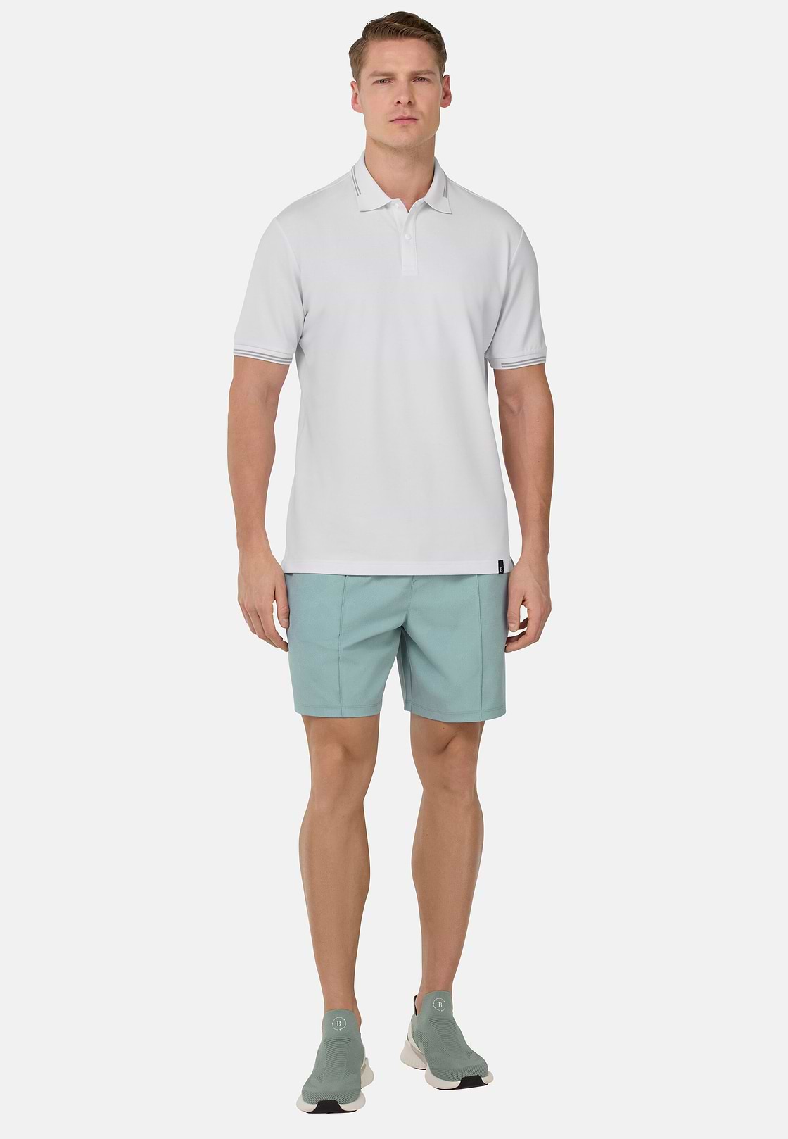 Cool Jade-Fresh Piqué Polo Shirt, White, hi-res