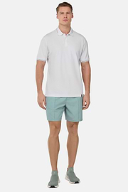 Cool Jade-Fresh Piqué Polo Shirt, White, hi-res