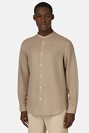 Regular Fit Tencel Linen Shirt, Sand, hi-res
