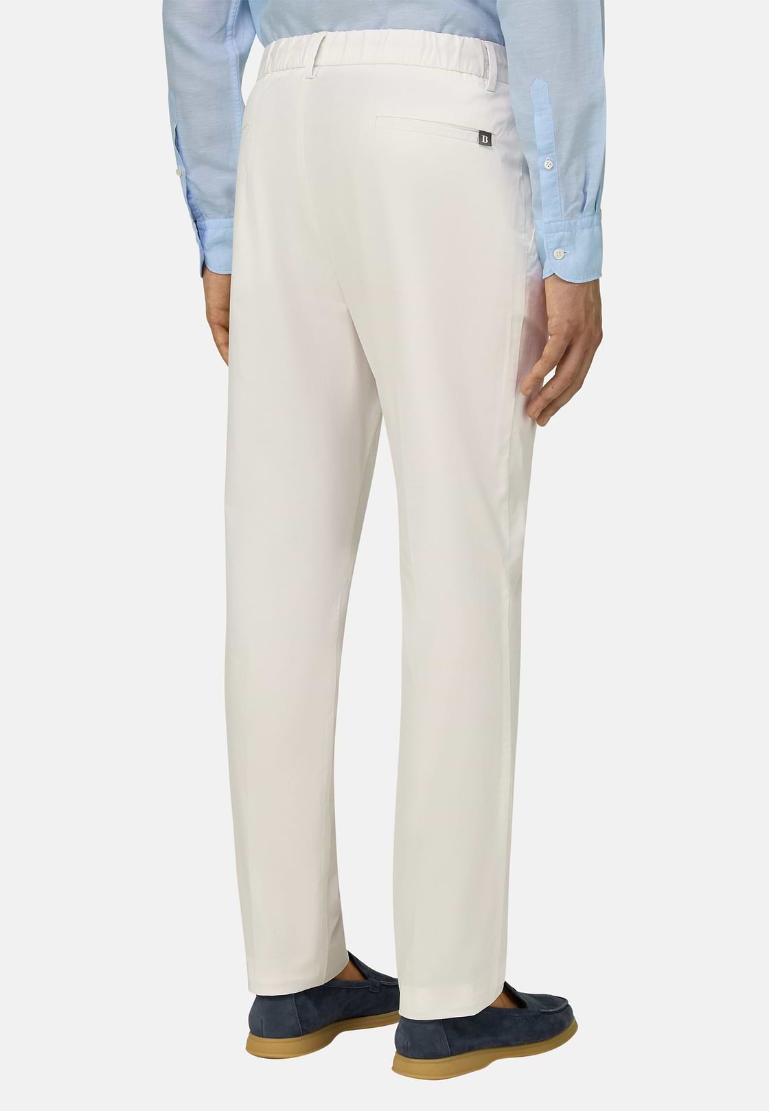 Pantalon En Coton, Crème, hi-res, 3