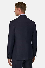 Suit Pinstripe in S130 Wool, Navy blue, thumb, 5