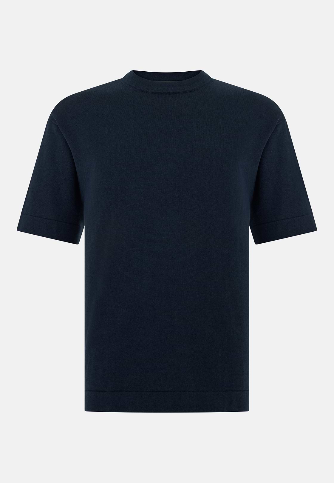 Dzianinowa koszulka z bawełny Pima, Navy blue, hi-res, 5