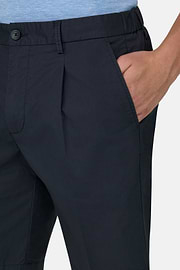 Bermuda In Cotone Con Coulisse, Navy, thumb, 4