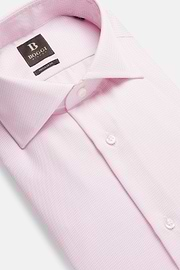 Camisa dobby de algodão de corte regular, Pink, hi-res