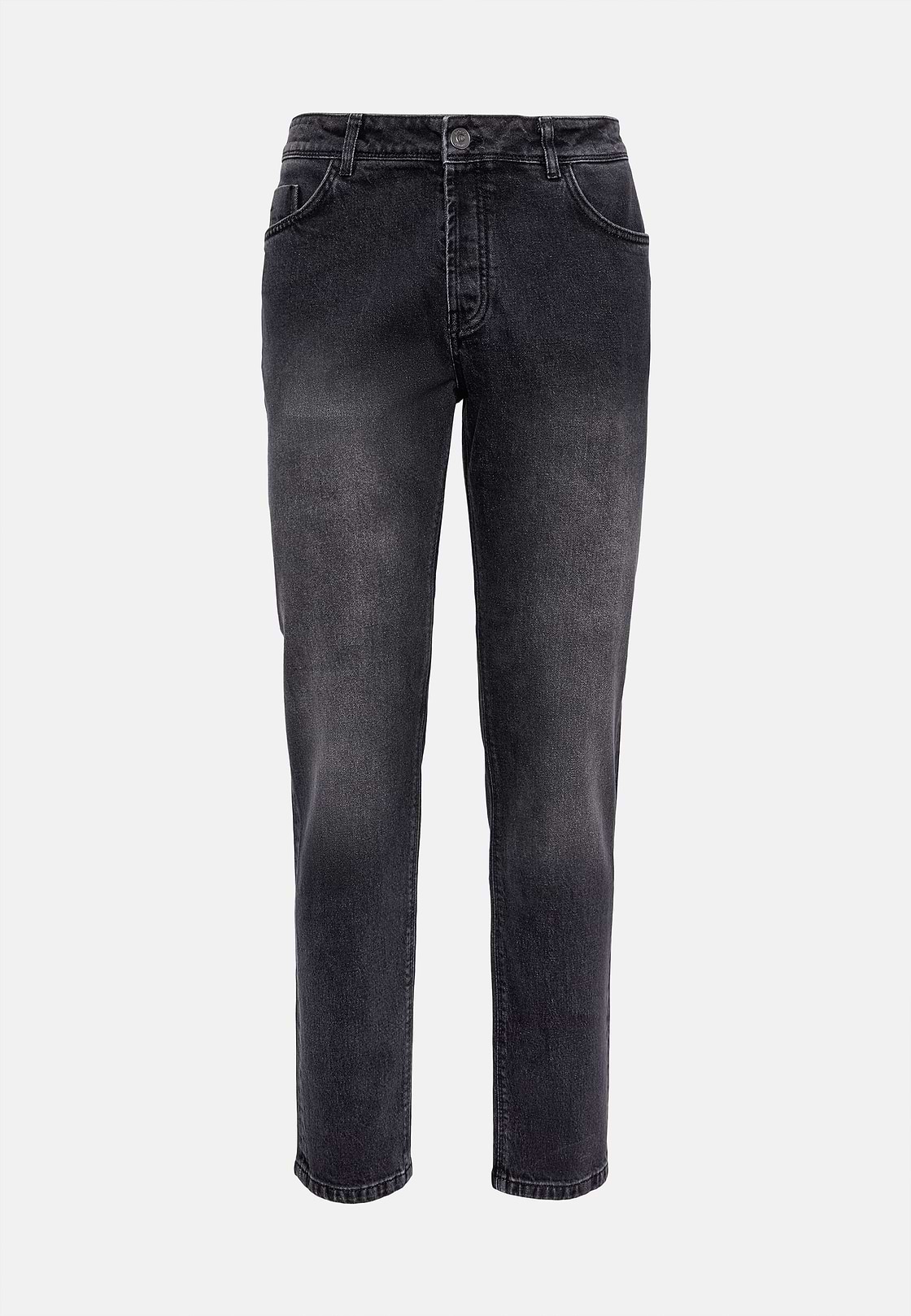 Vaquero De Denim Elástico Negro, Negro, hi-res