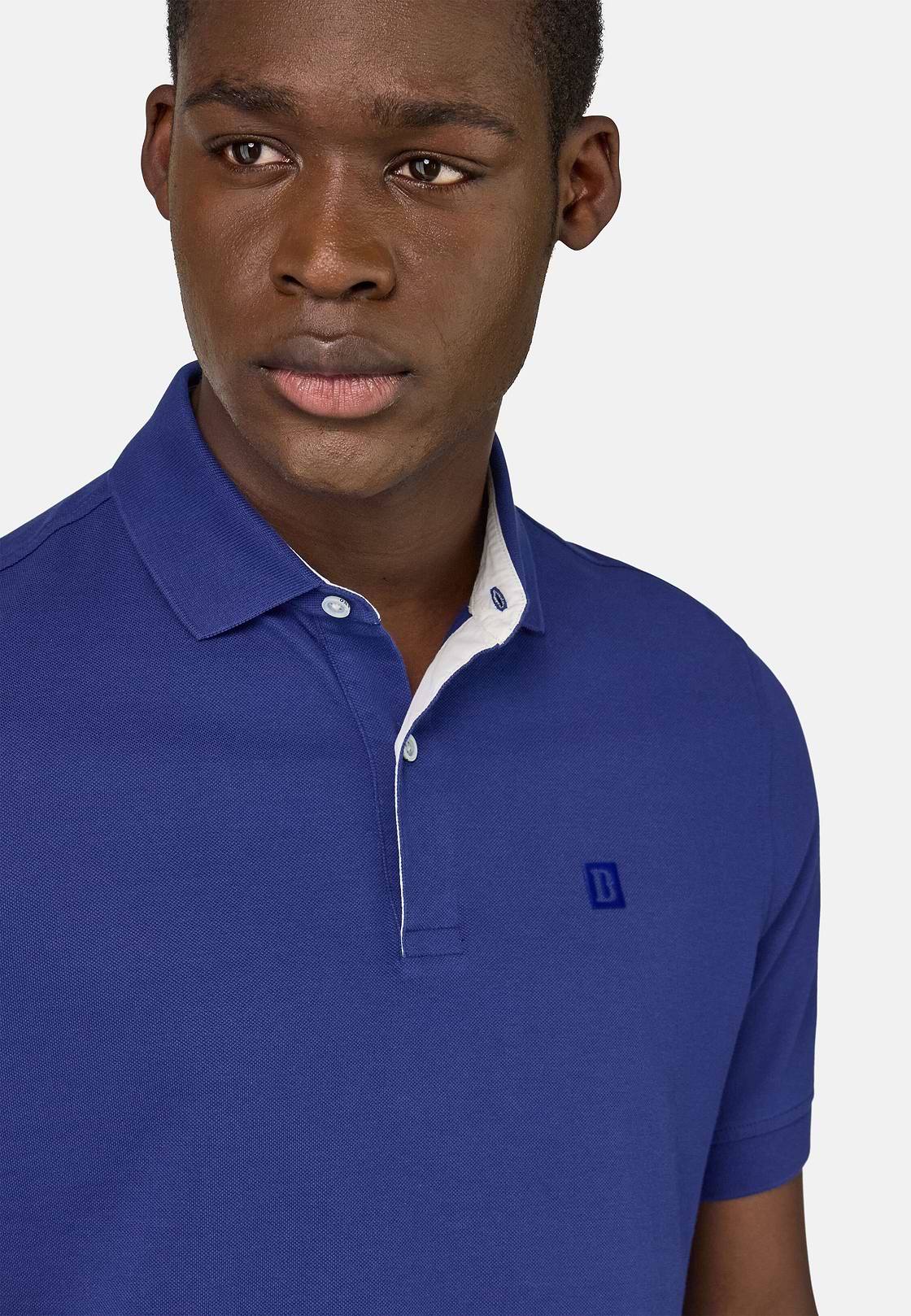 Polo Aus Baumwollpikee., Königsblau, hi-res, 4