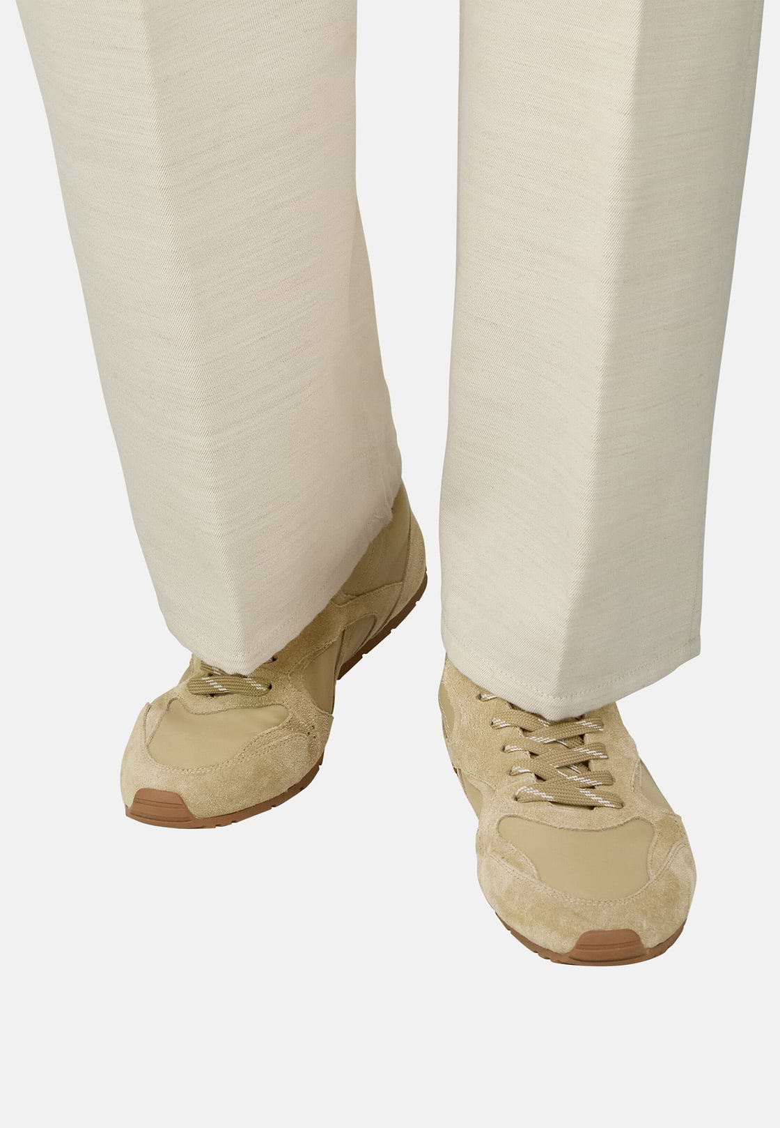 Trainers Suede and Nappa Leather, Beige, hi-res, 2
