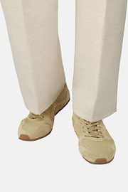 Trainers Suede and Nappa Leather, Beige, thumb, 2