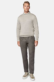 Pantalon De Ville En Flanelle, Taupe, hi-res
