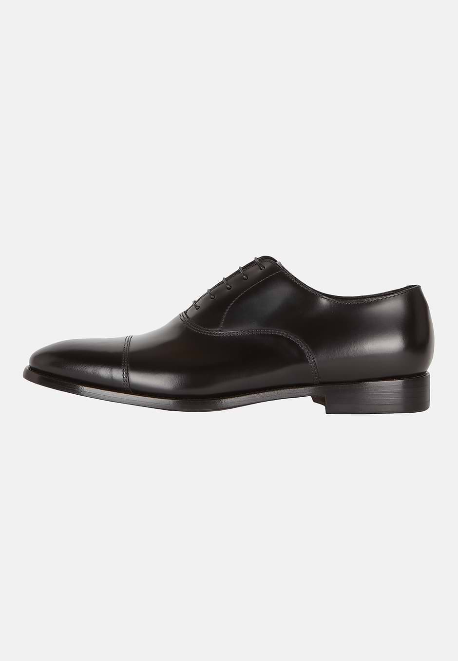 Scarpe Oxford In Pelle, Nero, hi-res