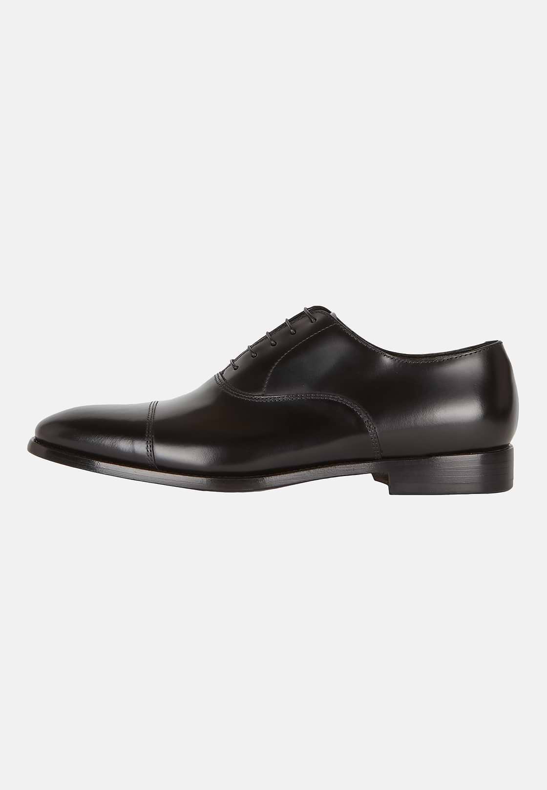 Leather Oxford Shoes, Black, hi-res