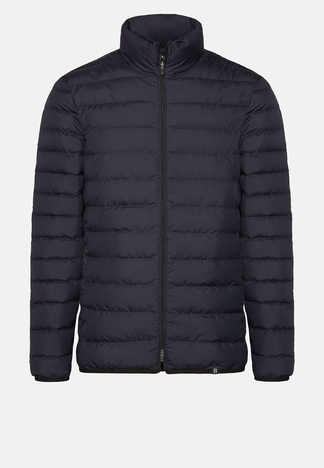 Bomber En Tissu Recyclé Et Duvet D'Oie, bleu marine, hi-res