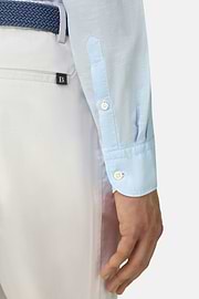 Regular Fit Tencel Linen Shirt, Light Blue, thumb, 4