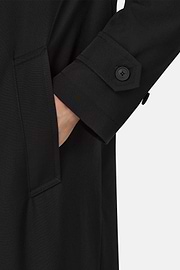 Pure Travel Wool Pea Coat, Black, hi-res