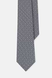Formal Tie Jacquard Polka Dot Silk, Blue, thumb, 1