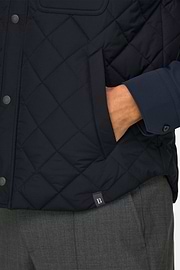 Gesteppte Weste aus technischem Gewebe, Navy blau, thumb, 5