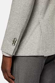 Veste Grise B Jersey En Coton Mélangé, Gris, hi-res