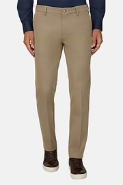 Stretch Cotton/Tencel Trousers, Taupe, thumb, 1