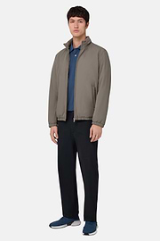 Technical Fabric Bomber Jacket, Brown, thumb, 2